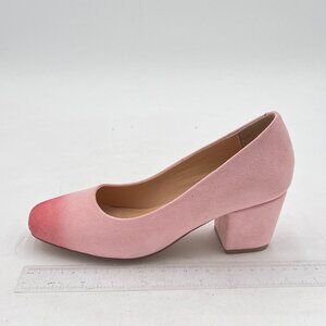 Elegant Pink Block Heel Pumps